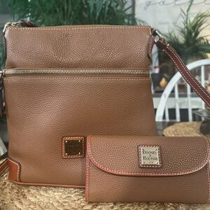 Dooney & Bourke Tan Crossbody Bag and Wallet